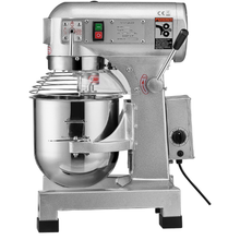 Commercial Food Mixer 10L, 550W 3-Speed Stand Mixer with Stainless Bowl & 3 Attachments