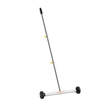 17 Inch Magnetic Sweeper with Wheels with Adjustable Handle for Garages Roofing Projects