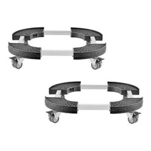 Trash Can Dolly Set of 2 - Adjustable 15-22.8 in, 440lbs Capacity Lockable Wheels Heavy Duty Rolling Cart