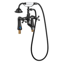 Clawfoot Tub Faucet Deck-Mount Bathtub Filler with Handheld Shower Oil-Rubbed Bronze 360° Spout & 59" Hose