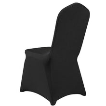 50PCS Stretch Spandex Folding Chair Covers Universal Fitted Washable Slipcovers for Wedding Banquet Party & Dining (Black)