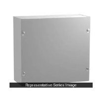 8" x 8" x 4" Type 1 Mild Steel Screw Cover Junction Box Gray CS884