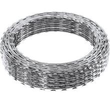 250 Ft Razor Ribbon Barbed Wire Galvanized Razor Wire Fence Rolls for Garden YS07-1