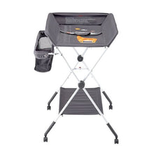 Multi-Functional Baby Changing Table Foldable Portable Diaper Station with Adjustable Height Wheels & Storage Organizer (Dark Gray)