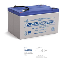 12V 12Ah F1/F2 Terminal SLA Pack Rechargeable Battery PS-12100 (Pack of 4)