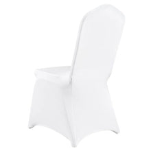 30PCS Stretch Spandex Folding Chair Covers Universal Fitted Slipcovers for Wedding Banquet & Party (White)