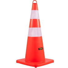 12" x 28" PVC Traffic Cones with Reflective Collars & Weighted Base