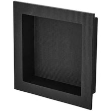 16 x 16 Inch Shower Niche Ready for Tile Recessed Wall Shelf with Single Divider (Black)