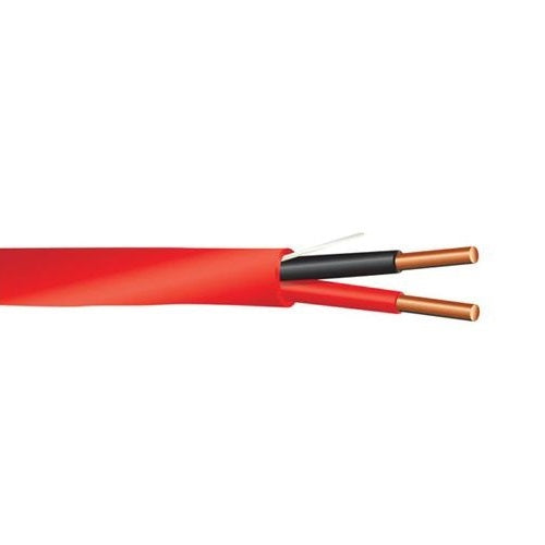 16/2C FPLR Solid PVC Riser Unshielded 75C Fire Alarm Cable 300V
