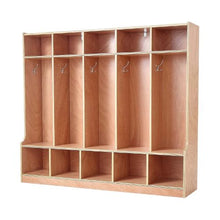 Kids Coat Cubby Organizer 5-Section Wooden Locker with 10 Storage Cubbies