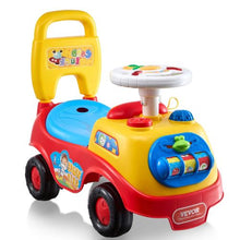 Ride-On Push Car for Toddlers Ages 1–3 – Sit-to-Stand Racer with Music Steering Wheel & Storage for Kids