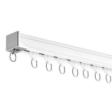 Ceiling Curtain Track 5.9 FT/1.8M Sliding Track with Hooks Ceiling/Wall Mount (White)