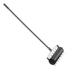 21-Inch Rolling Lawn Aerator with 33 Iron Spikes & Detachable Handle