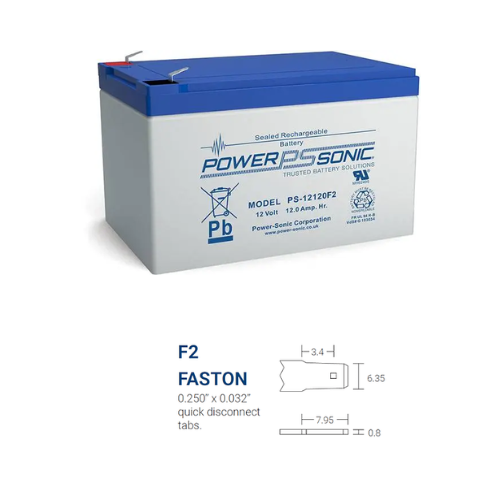 12V 12Ah F2/NB1 Terminal SLA Rechargeable Battery PS-12120