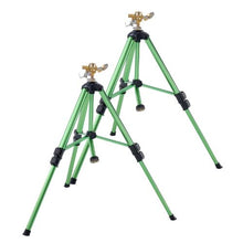 Impact Tripod Sprinkler Brass 360° Lawn Irrigation Sprinkler with Adjustable Height (2 Pack)