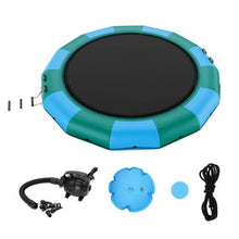 15FT Inflatable Water Trampoline with 3-Step Ladder & Electric Air Pump for Pools and Lakes