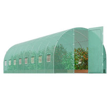 28 x 10 x 7.5' Ft Green Galvanized Frame PE Cover Walk-in Tunnel Greenhouse VV-TG-206-PE
