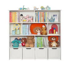 Wooden Toy Storage Organizer with 4 Drawers for Kids Room, Nursery, Living Room – (White)