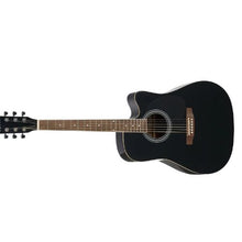 41 Inch Cutaway Acoustic Guitar Bundle with Gig Bag Tuner Capo & Accessories (Black)