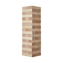 Tumbling Timber Toy, 54-Piece Wooden Stacking Game with Carry Bag & Scoreboard, Indoor/Outdoor Fun