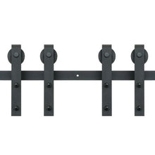 8FT Sliding Barn Door Hardware Kit 330LB Heavy Duty Double Door Track Smooth & Silent J-Shape Rollers Fits 1.3"-1.8" Thick Doors