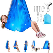 Sensory Swing Hammock Double-Layer Fabric 300 LBS 360° Swivel Indoor/Outdoor