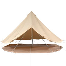 6m Canvas Bell Tent – 4 Season Yurt Tent with Stove Jack for 10 Person Camping