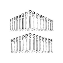 30-Piece Flex-Head Ratcheting Wrench Set SAE & Metric 72-Tooth Cr-V Steel