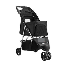 35lbs Pet Stroller Foldable 3 Wheels Dog Stroller with Brake up to Travel Camp GS301