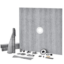 72 x 72 In Shower Curb Kit with Central Flange Waterprooffor Bathroom