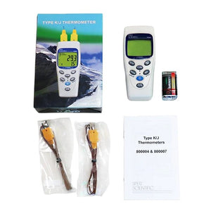 2 Channel Thermocouple Thermometer Type K/J 800007