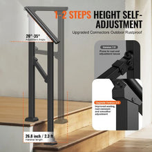 Black Outdoor for Seniors Porch Deck Handrails for Style 1