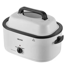 26QT Electric Roaster Oven 1450W Viewing Lid Defrost & Warm Functions Removable Pan & Rack (White)