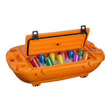 40 QT Floating Cooler with Dry Storage & Tow Rope Floating Ice Chest Orange