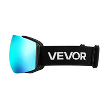 Frameless Ski Goggles with Blue Revo Spherical Lens OTG Anti-Fog for Men, Women & Youth