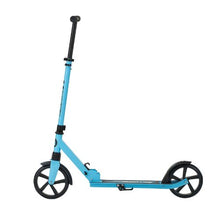 2-Wheel Kick Scooter for Kids 8+ Teens & Adults – Adjustable Handlebar Foldable Blue & Black Up to 220 lbs