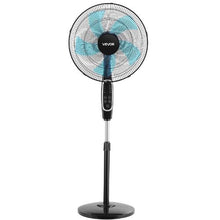 18-Inch Pedestal Fan - Quiet DC Oscillating Fan with Remote 9 Speeds (Black)