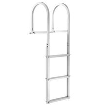 Removable 3-Step Dock Ladder 500 lbs Capacity Aluminum Nonslip Rubber Mat