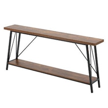 70.9" Narrow Console Sofa Table, 2-Tier Metal Frame