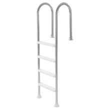 4-Step Stainless Steel Pool Ladder for 54 in Inground Pools Double Handrails Non-Slip Steps 265 lb Capacity
