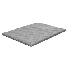 80 x 60 x 3.5 In Japanese Tatami Mat Queen Size Foldable Futon Mattress 9-Layer Floor Sleeping Mat with Storage Bag (Gray)