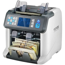 Cash Counter and Sorter with Mixed Denomination, 2CIS, SN, UV, IR, MG, DD Detection Multi-Currency Printer Enabled