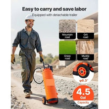 4.5-Gallon Stainless Steel Industrial Sprayer Ergonomic Handle Removable Cart 48"/120" Hose