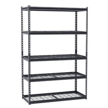 5-Tier Industrial Metal Shelving Unit Black