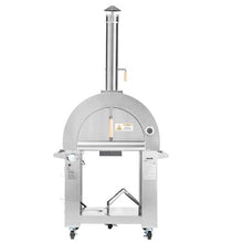 Dual Fuel Outdoor Pizza Oven 26" Pellet & Gas Pizza Maker with Cordierite Stone & Casters