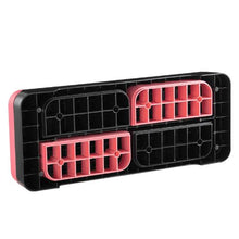 28-Inch Aerobic Exercise Step Platform – Height Adjustable Stepper with 4 Risers Non-Slip Surface for Cardio & Strength Training (Red)