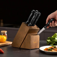 15-Piece German High Carbon Stainless Steel Knife Set with Sharpener & Wooden Block