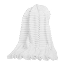 Fleece Throw Blanket 50 x 60"Soft Flannel Blanket Lightweight Throw (White)