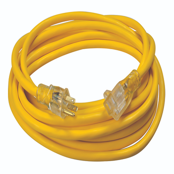 Cable de extensión amarillo de alta resistencia SJTW de 25 pies y 12/3 pulgadas, 2587SW8802 (paquete de 12) 