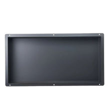 13 x 25 Inch Waterproof Frameless Shower Niche Stainless Steel Wall Storage (Black)